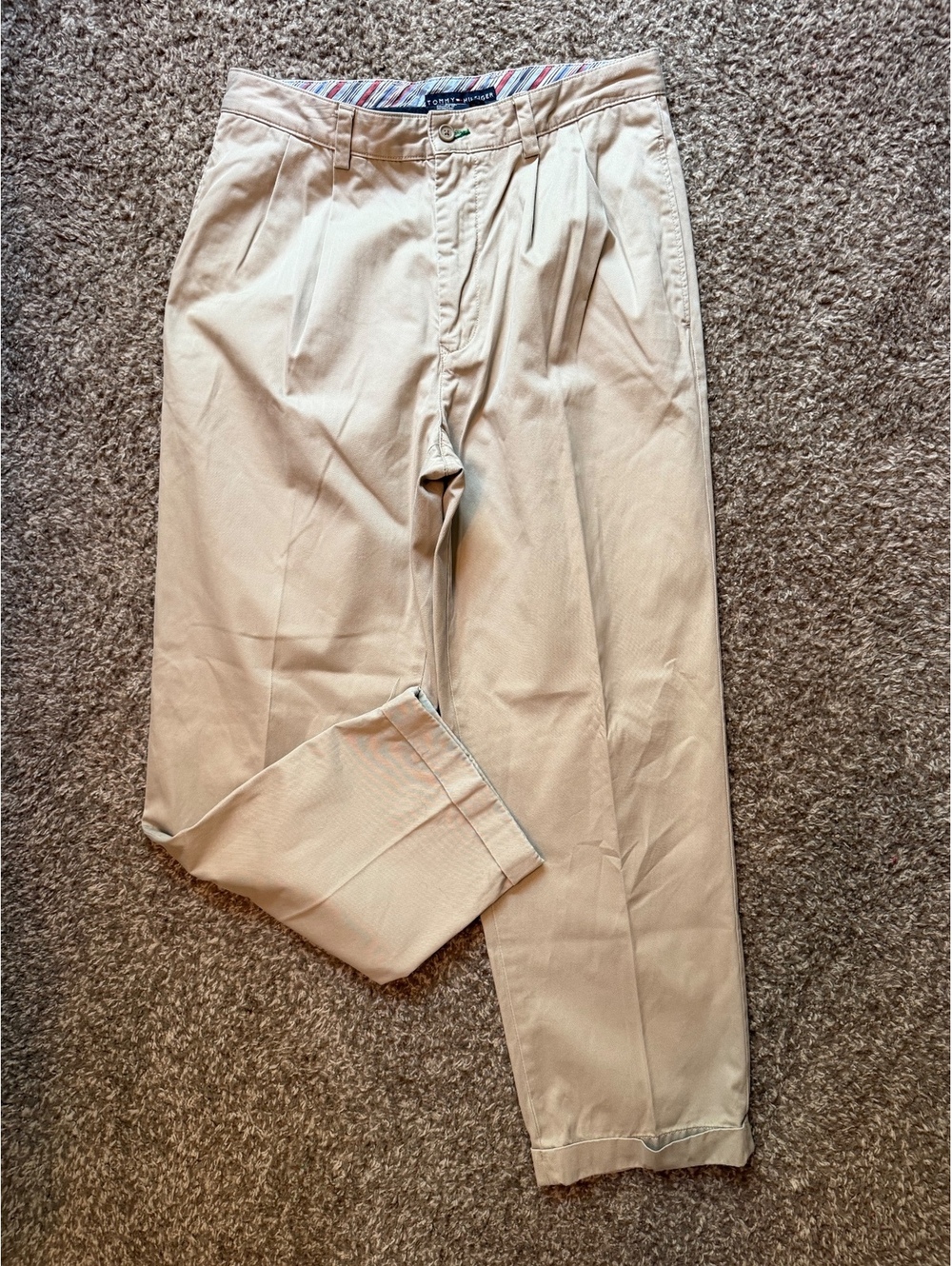 Tommy Hilfiger Pleated Chino Trousers Men’s 33x30